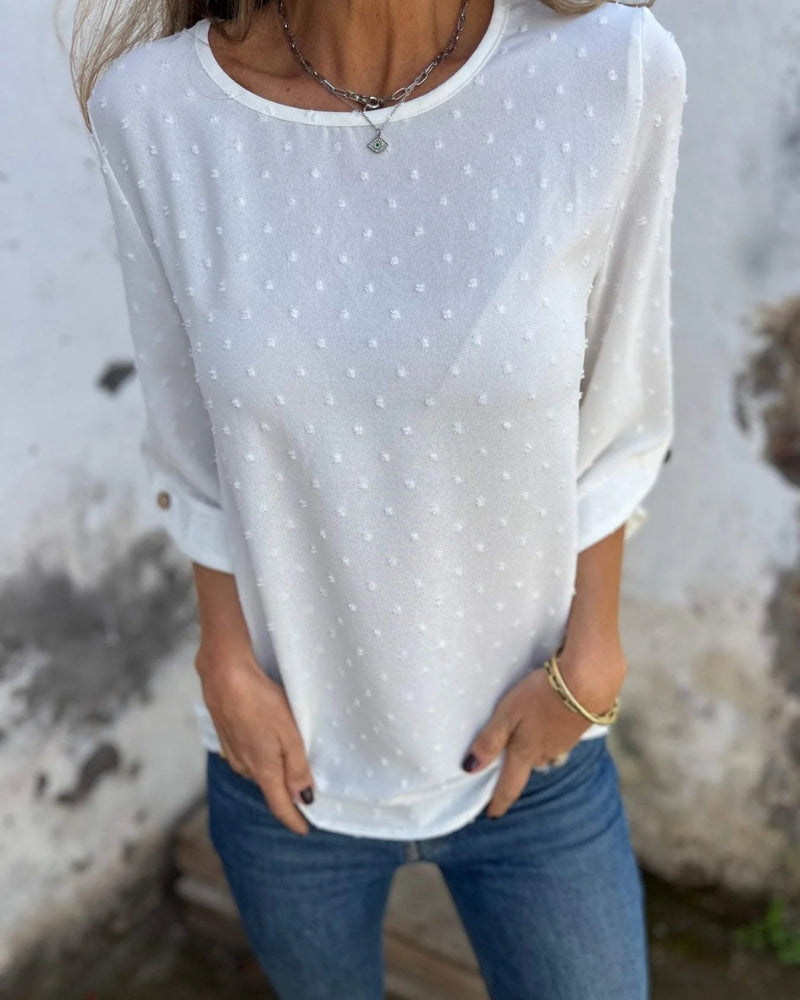 VARENA - BLUSA CHIC EN CHIFFON JACQUARD