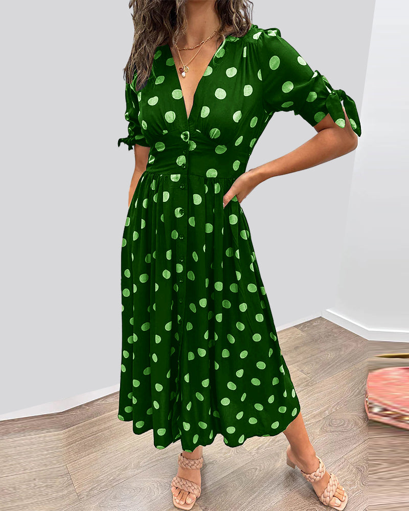 Monique™ | Vestido Elegante de Lunares