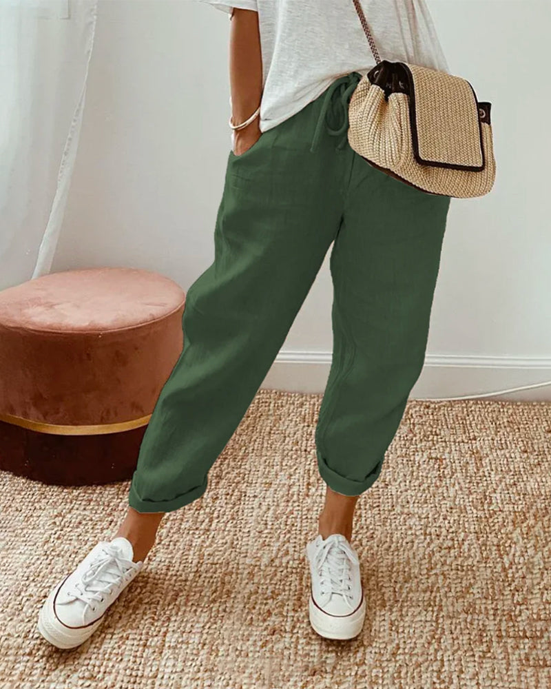 BALI - PANTALÓN ELEGANTE DE ALGODÓN
