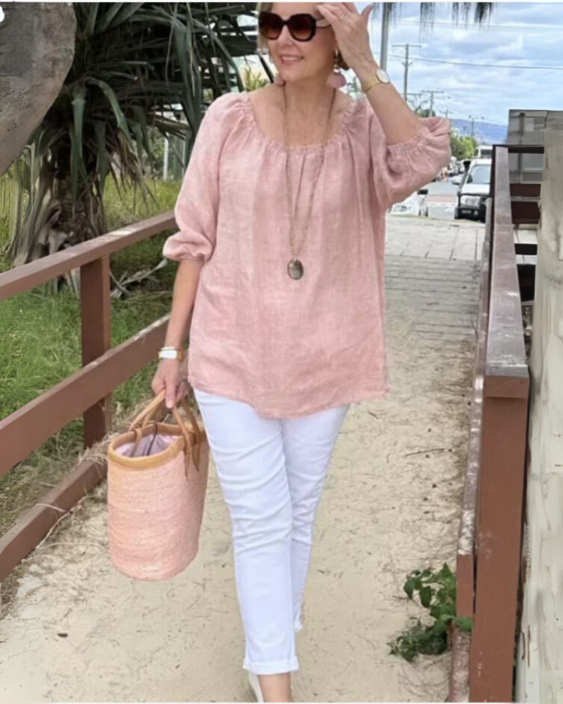 DANIA - CAMISA DE ALGODÓN Y LINO