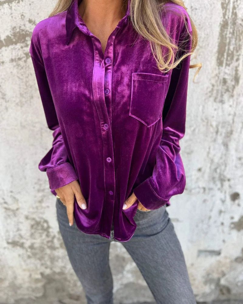 CATHERINE - BLUSA ELEGANTE DE VELUR