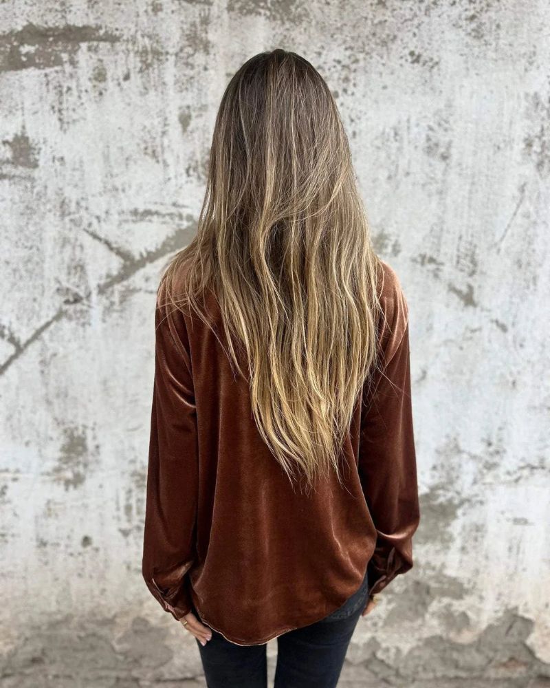 CATHERINE - BLUSA ELEGANTE DE VELUR