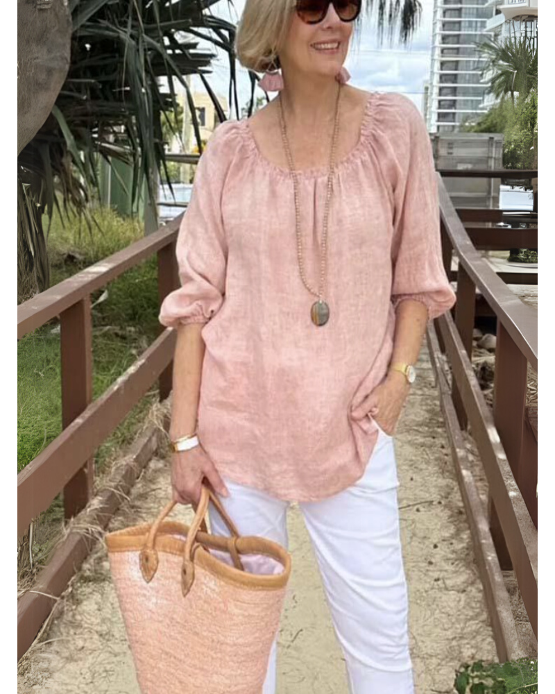 DANIA - CAMISA DE ALGODÓN Y LINO