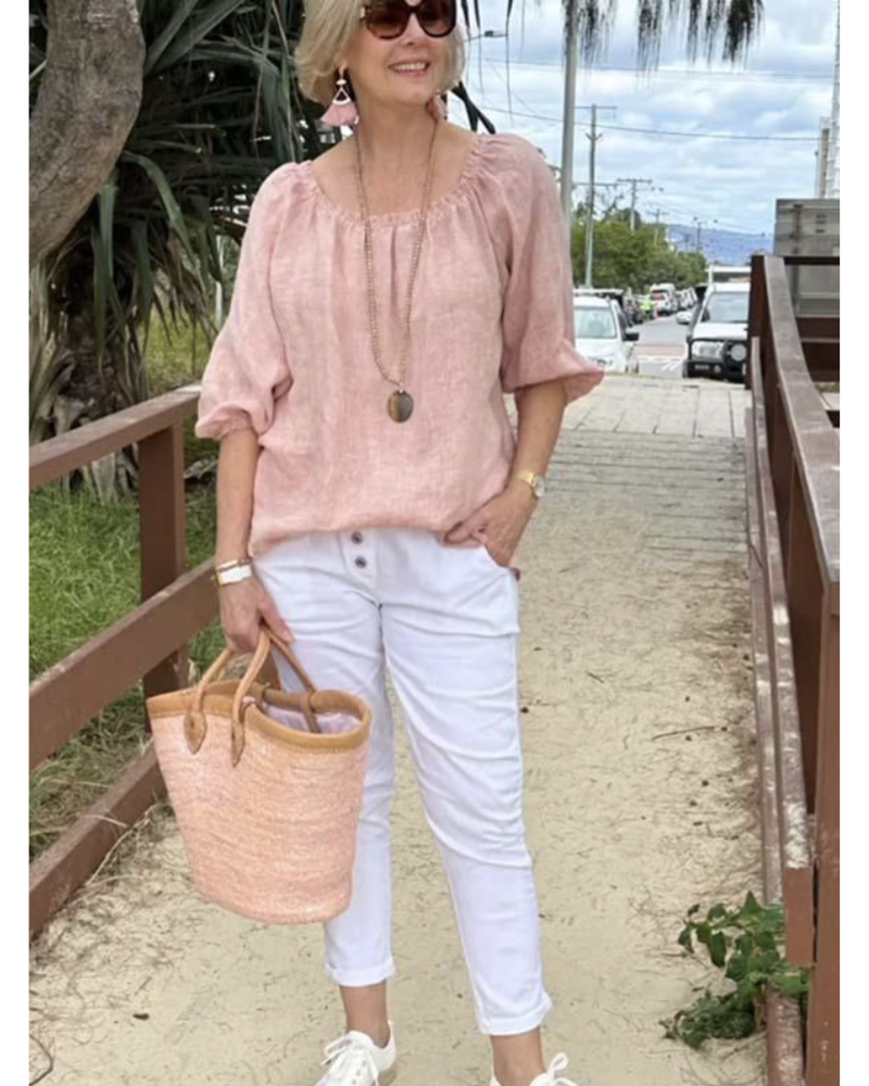 DANIA - CAMISA DE ALGODÓN Y LINO