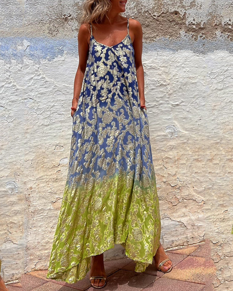 EREDES - Vestido Bohemio Impreso
