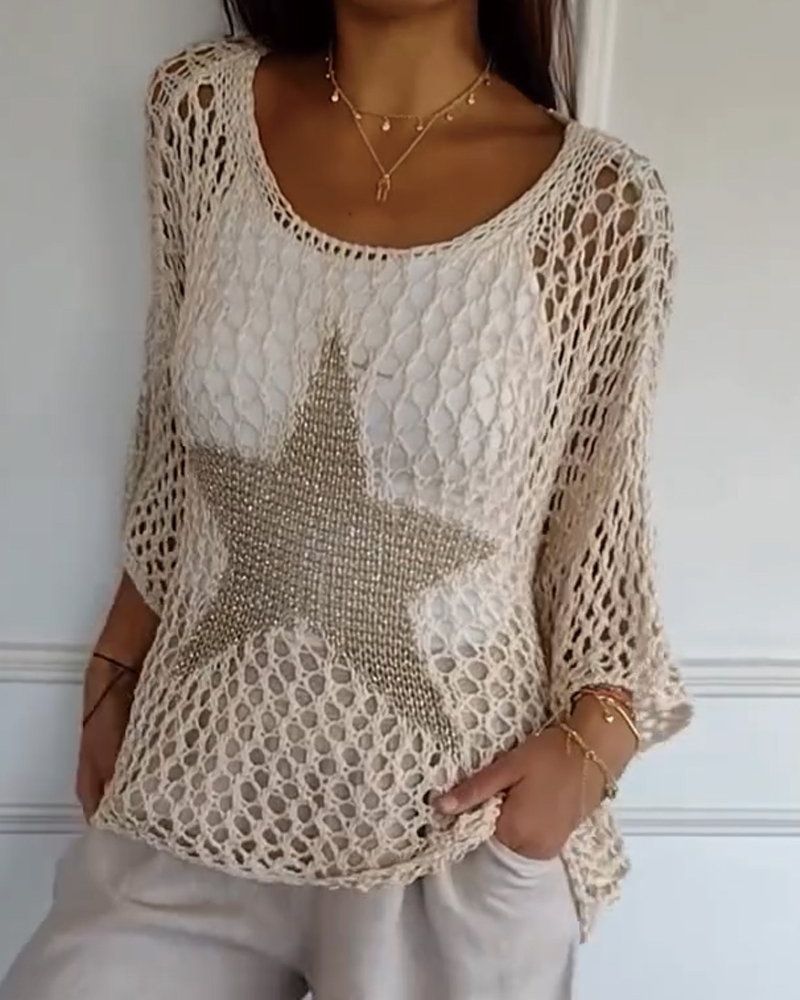 SALOE - TOP CHIC EN PUNTO DE CROCHET
