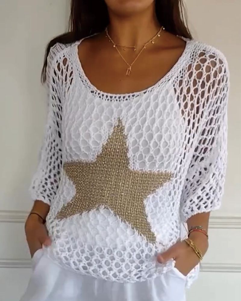 SALOE - TOP CHIC EN PUNTO DE CROCHET