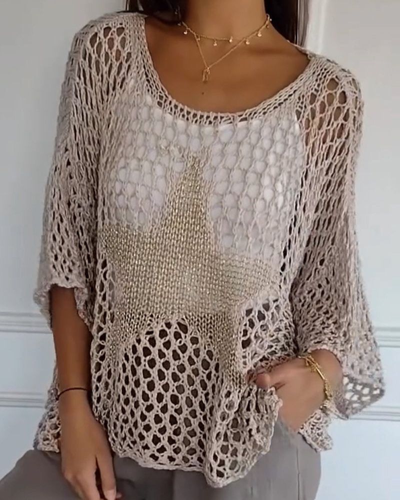 SALOE - TOP CHIC EN PUNTO DE CROCHET