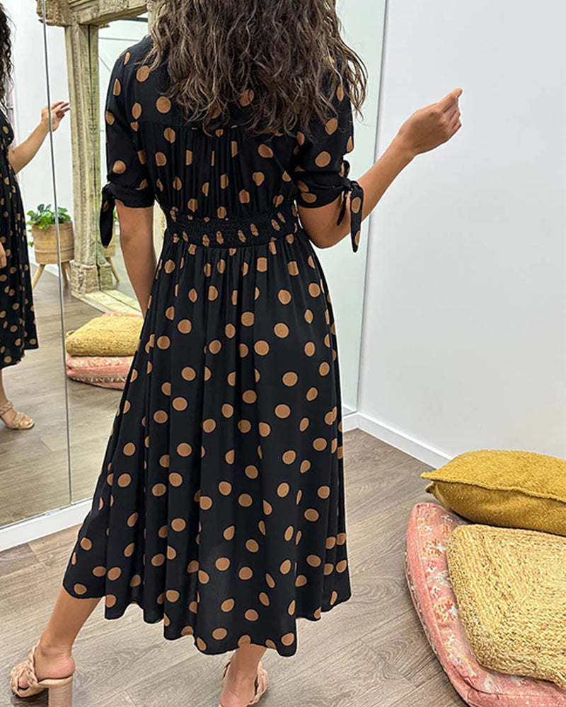 Monique™ | Vestido Elegante de Lunares