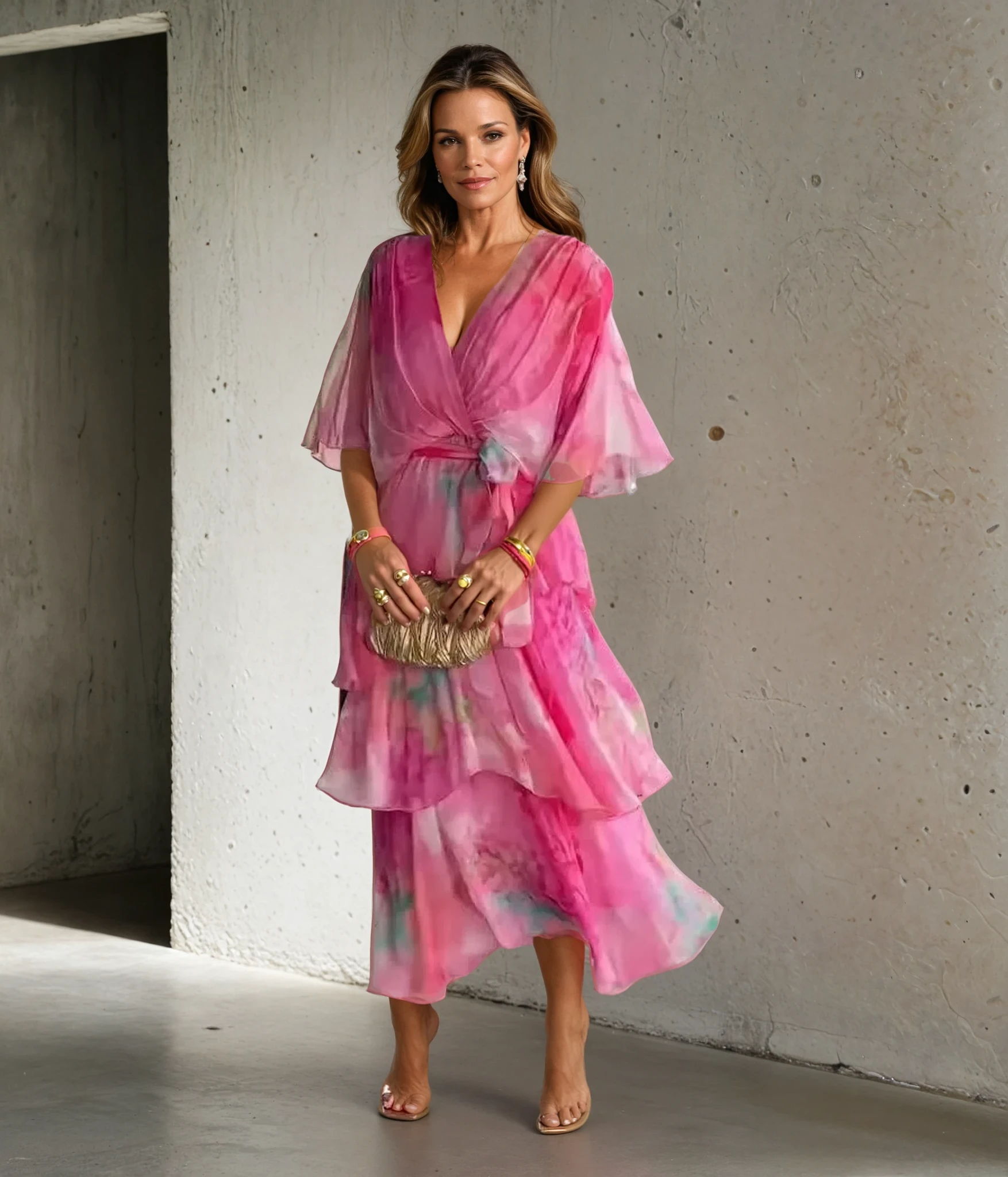 Vestido Capa Floral Soleil