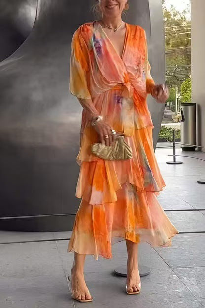 Vestido Capa Floral Soleil