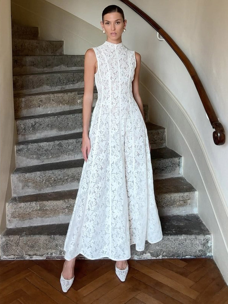 Lovestruck Babe – Vestido Maxi de Encaje Floral