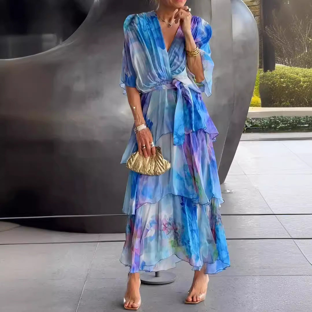 Vestido Capa Floral Soleil
