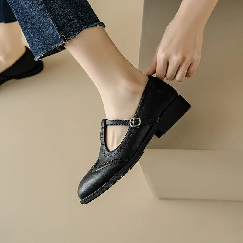 Sarah&Kate™| Elegantes Mary Janes con T-Strap