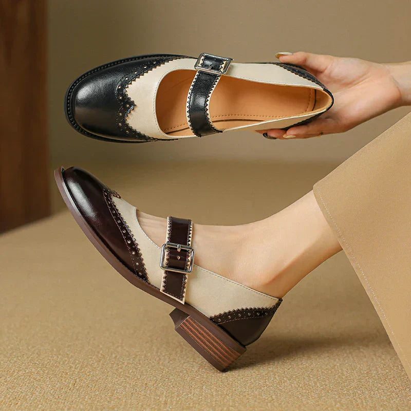 Sarah&Kate™| Miana Zapatos Mary Jane de Cuero