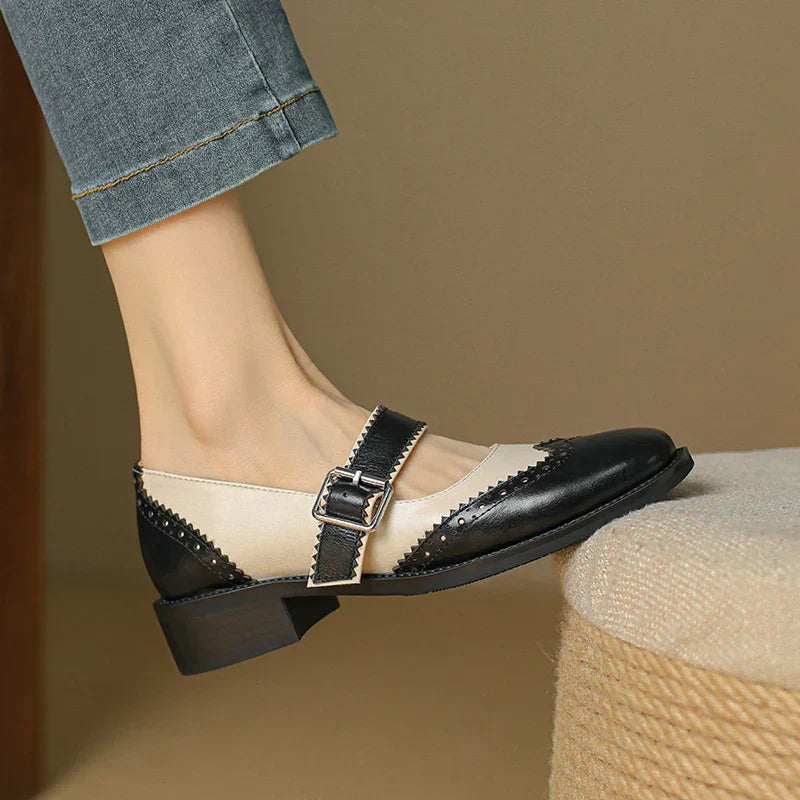 Sarah&Kate™| Miana Zapatos Mary Jane de Cuero