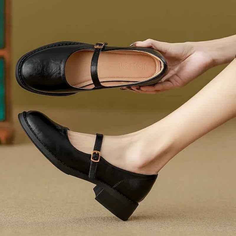 Sarah&Kate™| Mary Janes Clásicos de Confort Hechos de Cuero