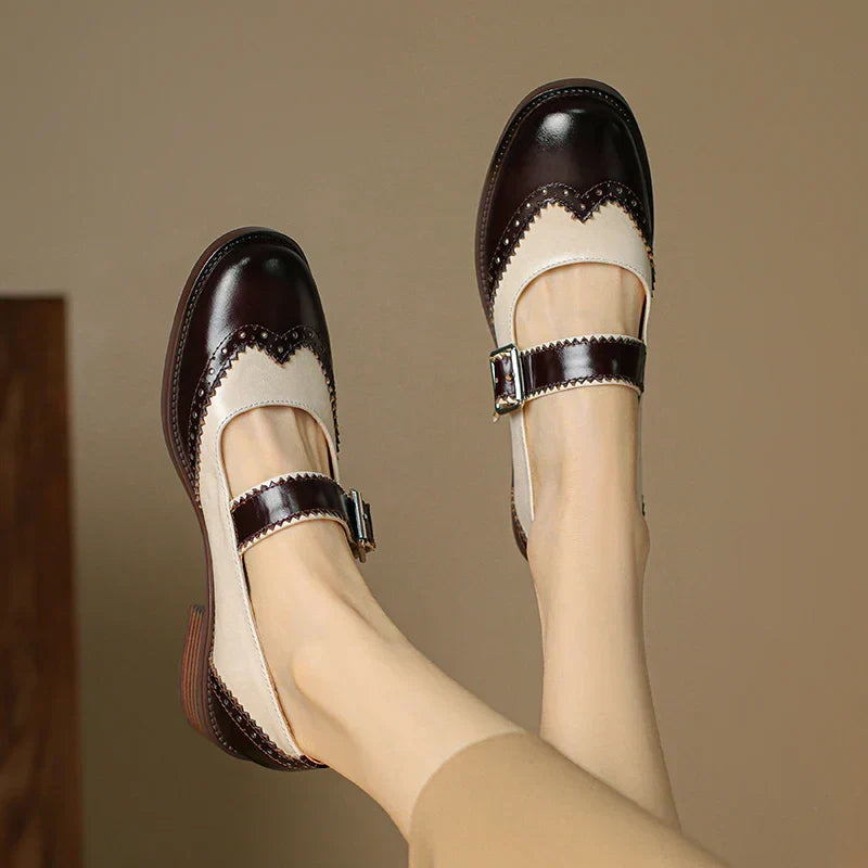 Sarah&Kate™| Miana Zapatos Mary Jane de Cuero