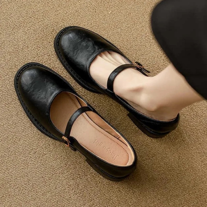 Sarah&Kate™| Mary Janes Clásicos de Confort Hechos de Cuero