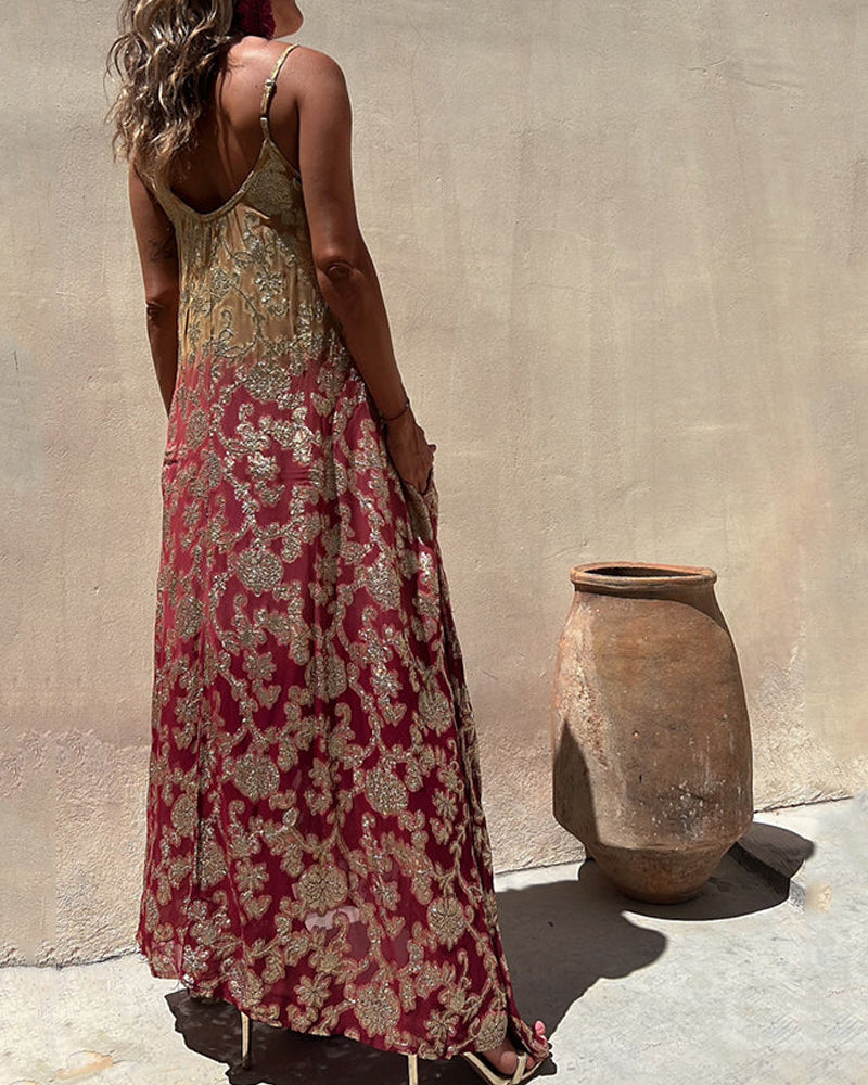 EREDES - Vestido Bohemio Impreso