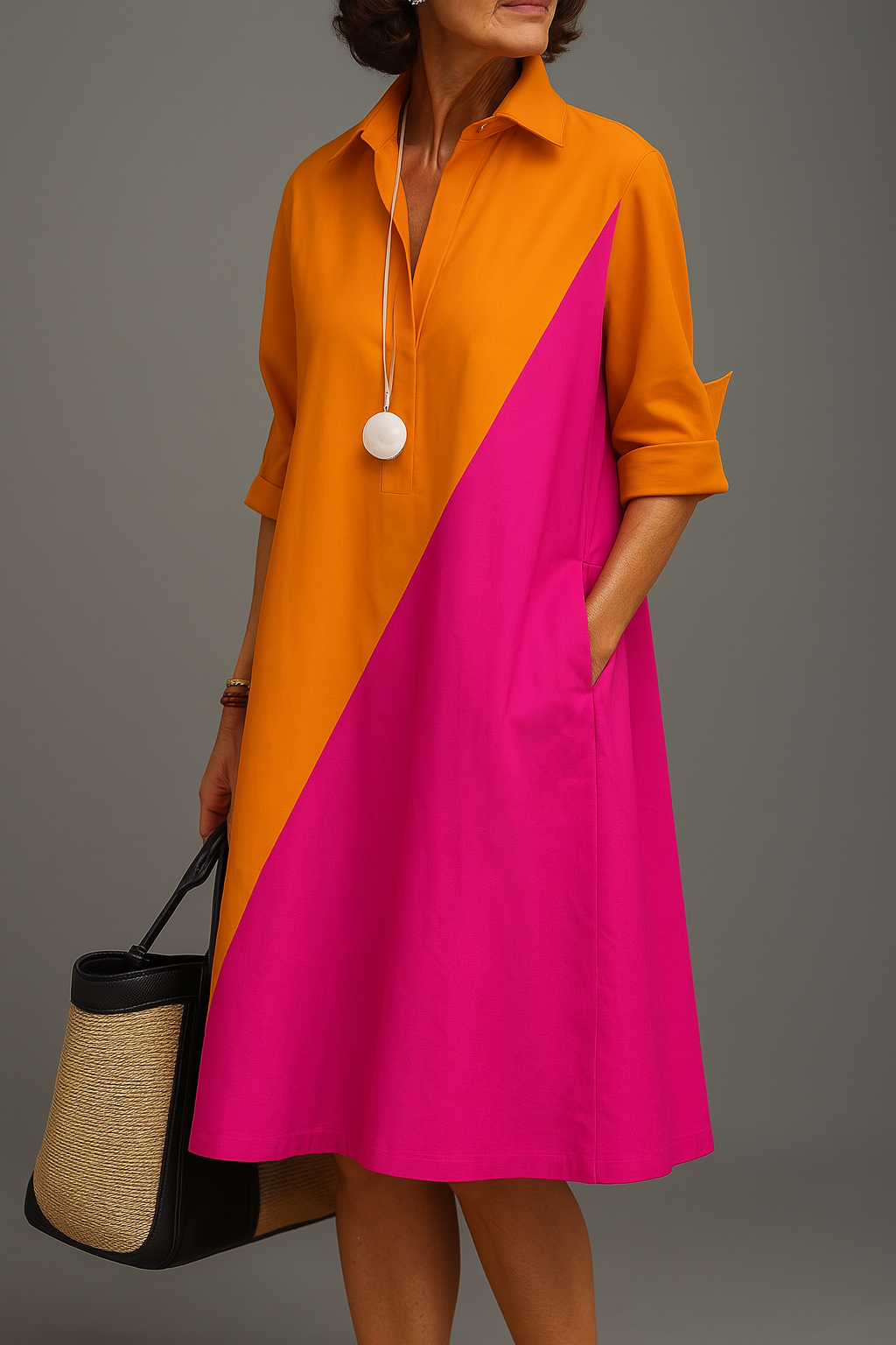HELENE | Vestido Midi Elegante para una Sofisticación Desenfadada