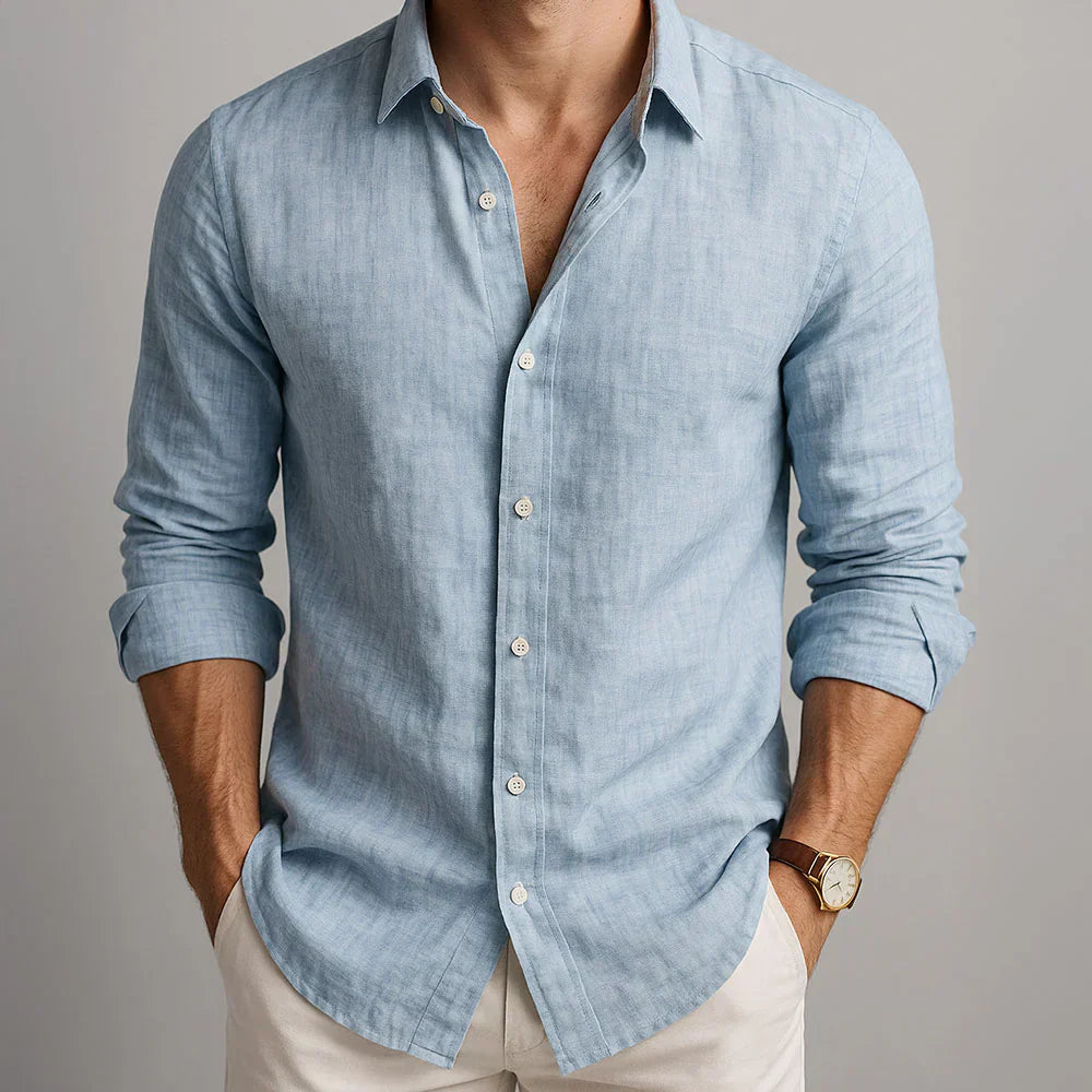 Adrian - Camisa de lino para hombre hecha a mano