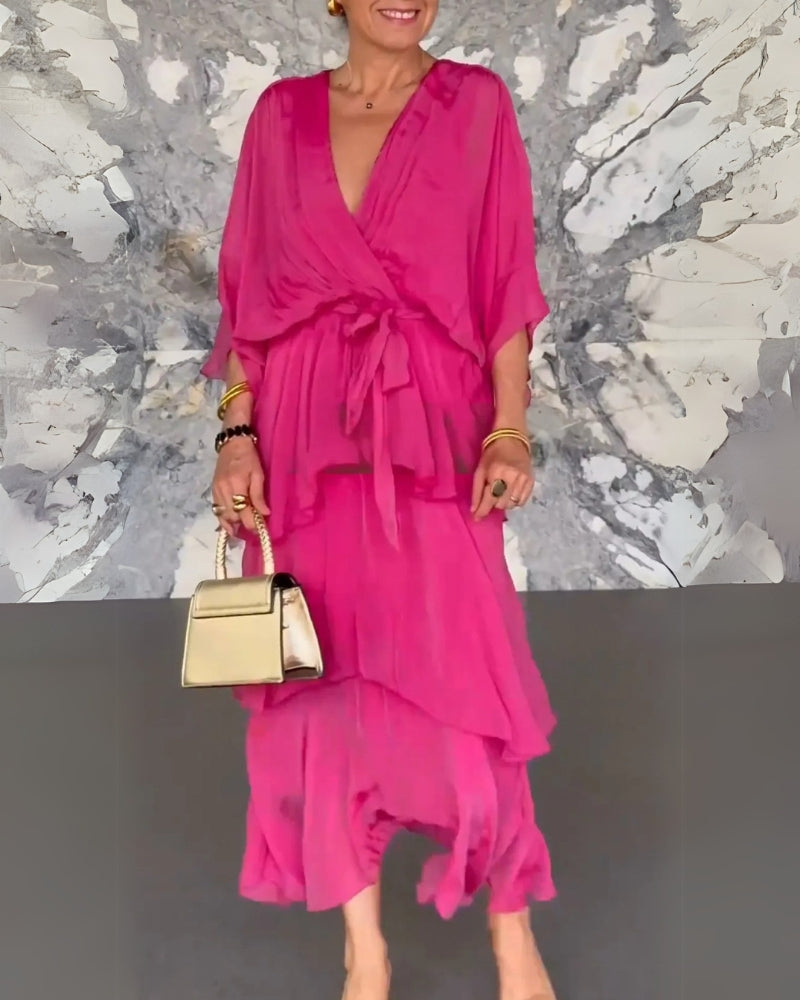 MAIGE - Vestido Elegante de Múltiples Capas