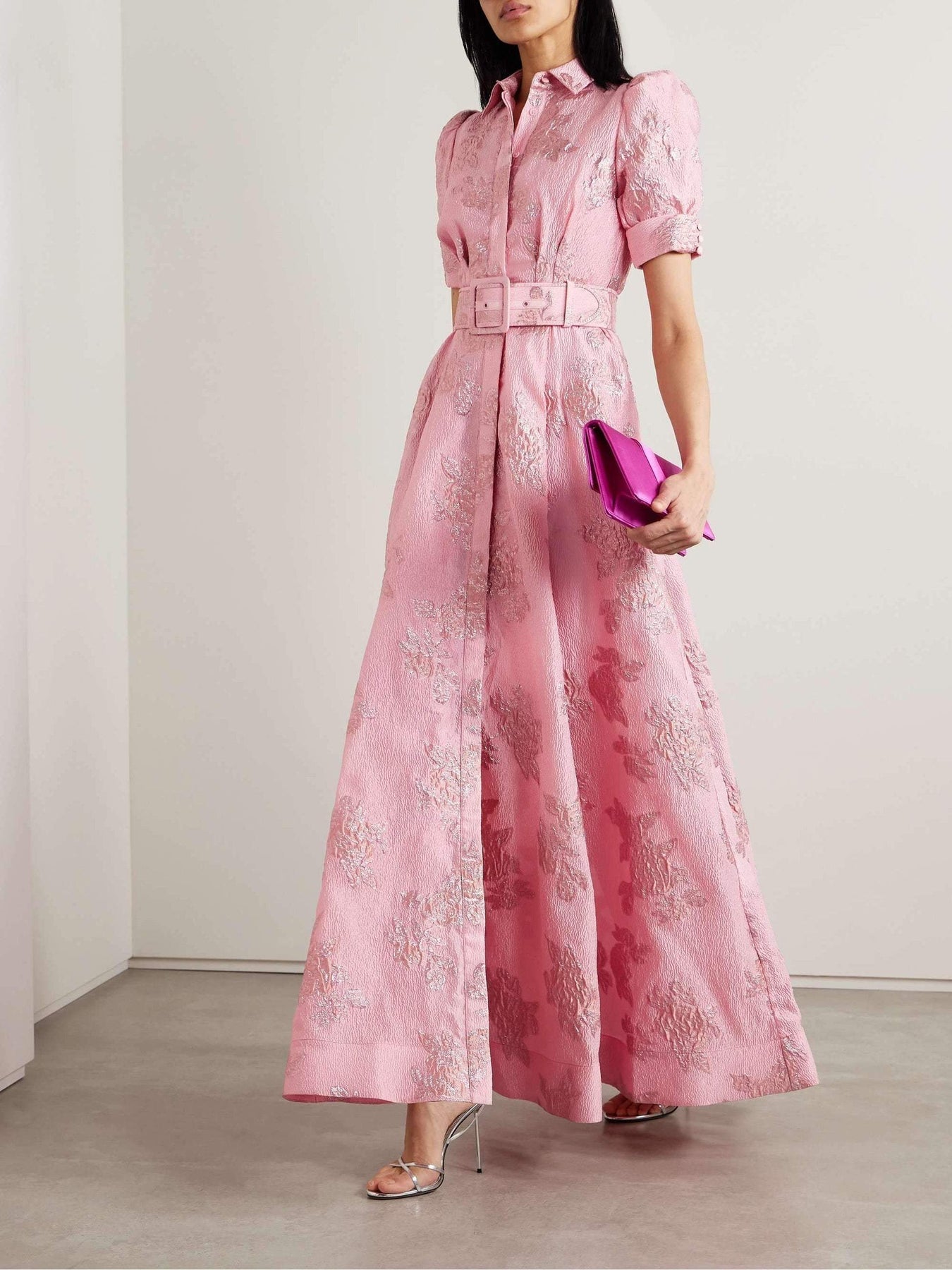 Vivian - Vestido corto con mangas abullonadas y estampado floral