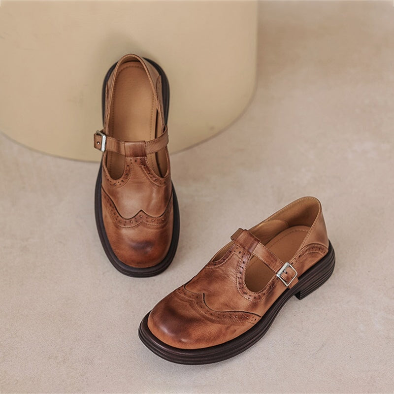 Risla Zapatos Mary Jane de Cuero