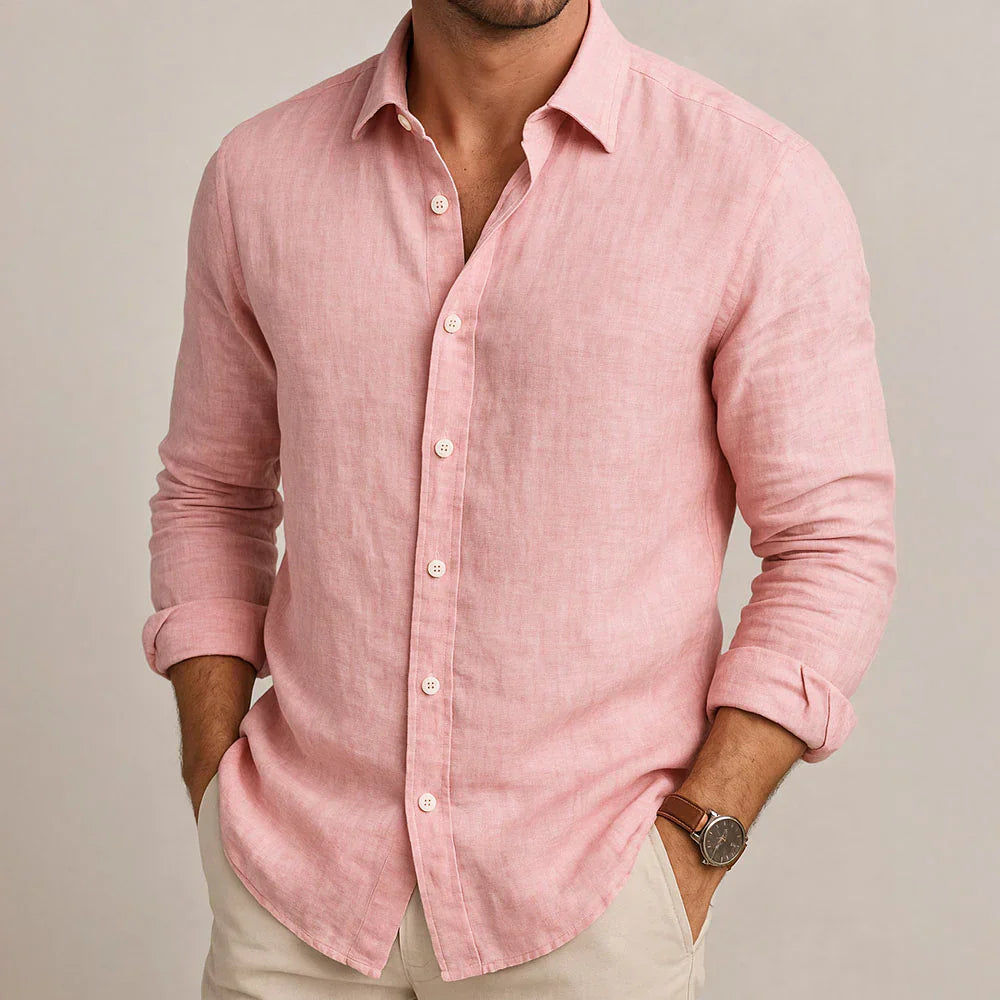 Adrian - Camisa de lino para hombre hecha a mano
